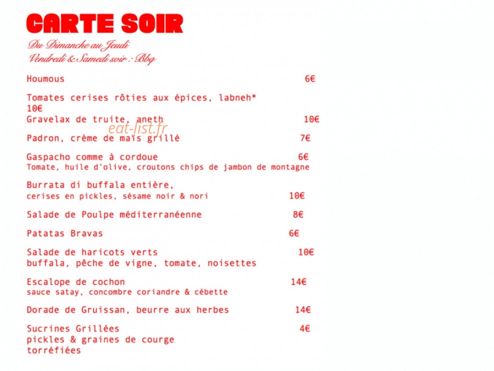 Café Raisin — carte page 8
