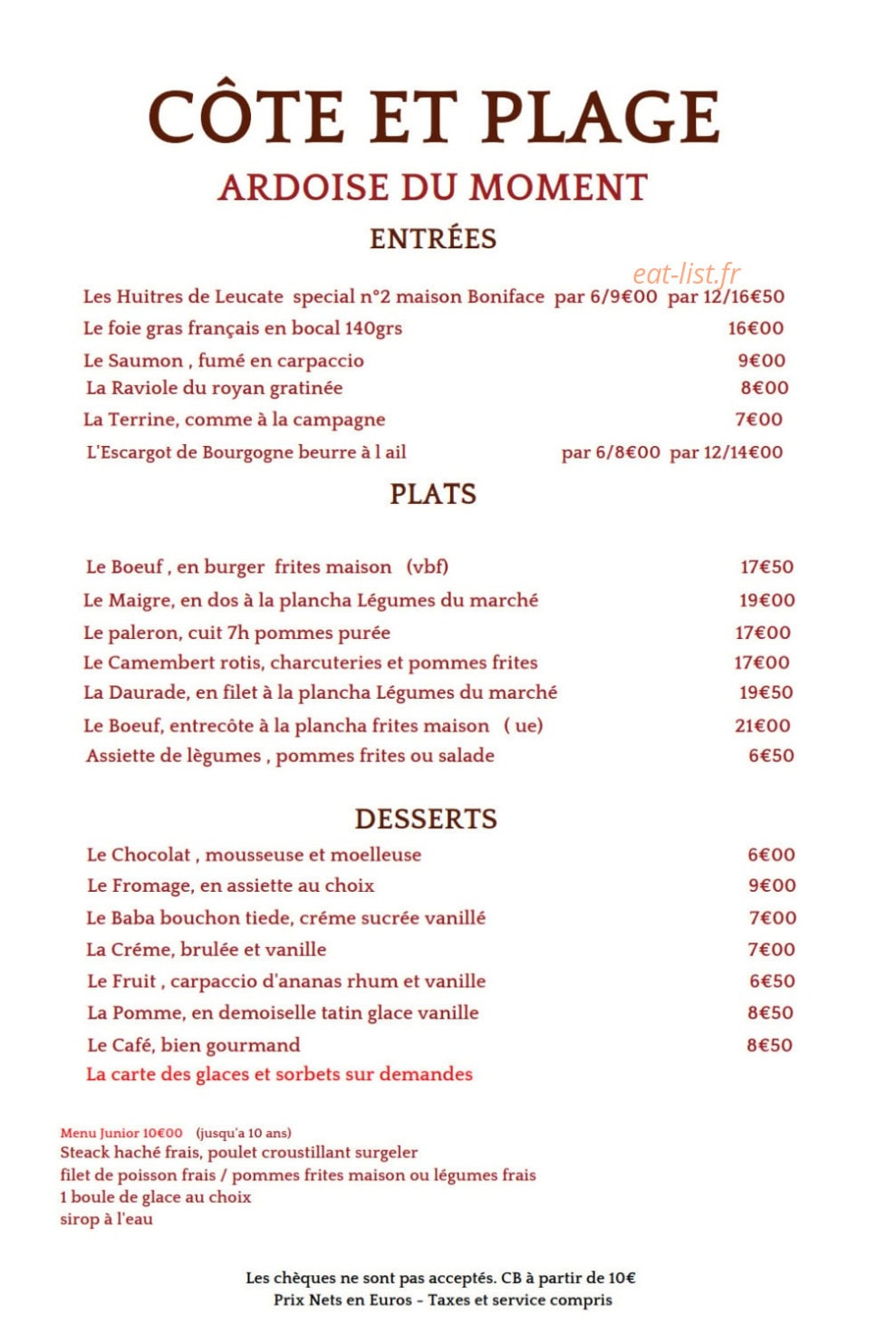 Cote et Plage — carte page 1
