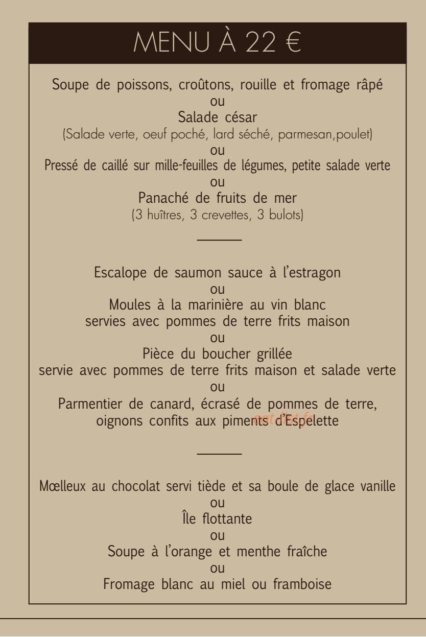 L & L — carte page 6