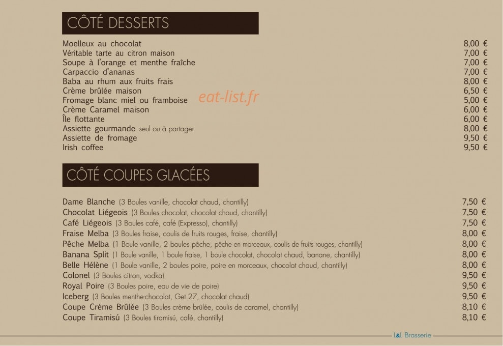 L & L — carte page 10