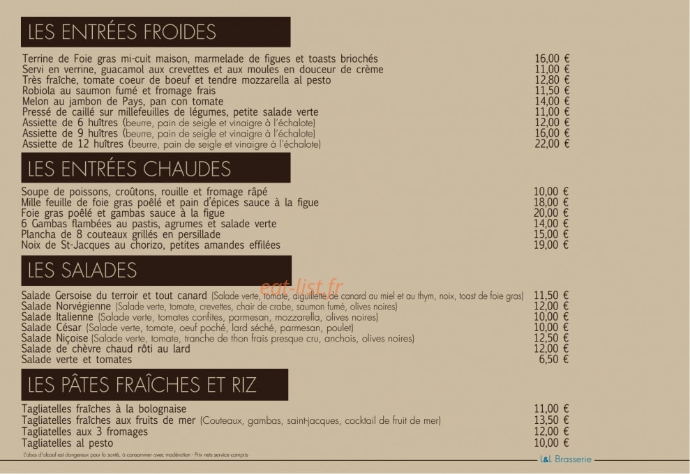 L & L — carte page 3