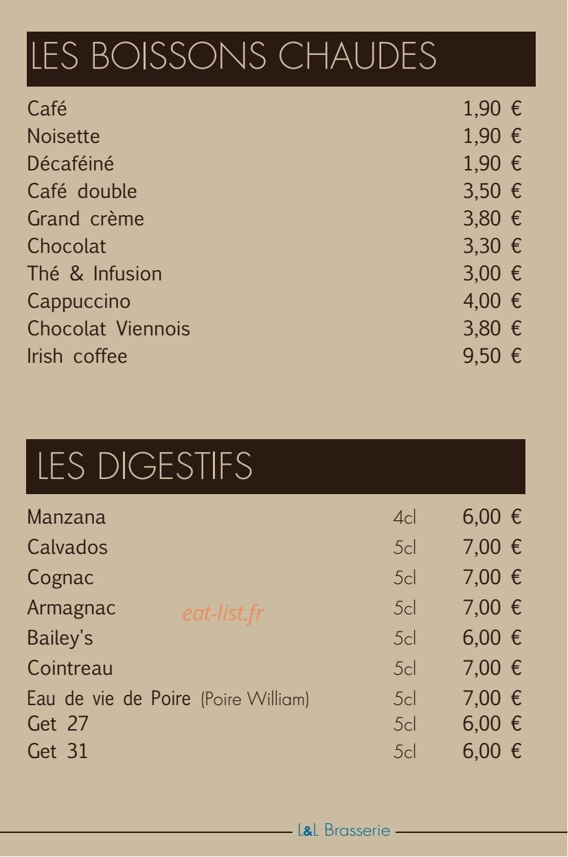 L & L — carte page 13