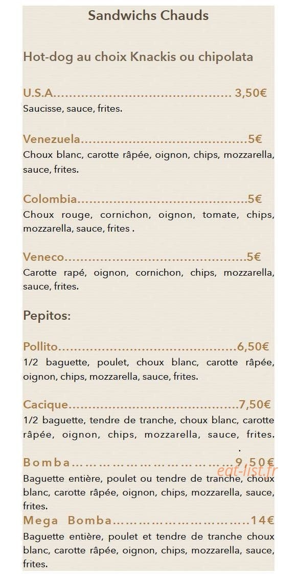 La Cantina — carte page 2