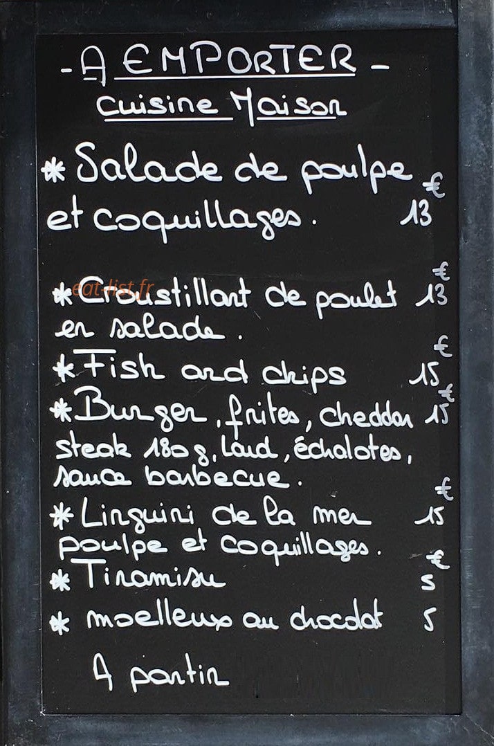 La Petite Brasserie — carte page 1