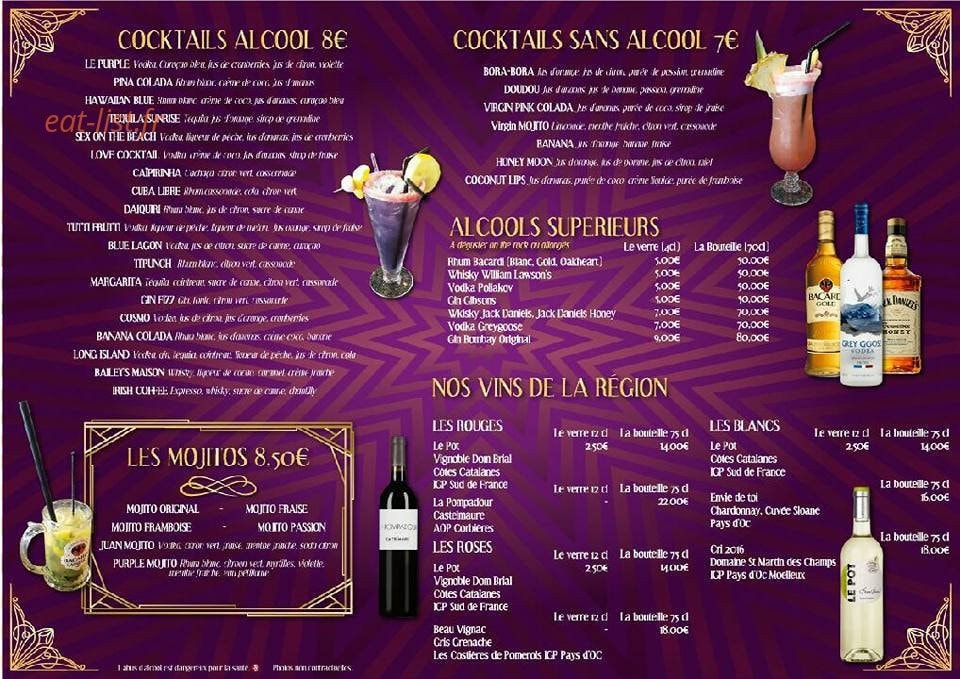 Le Purple — carte page 2