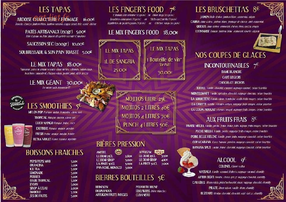 Le Purple — carte page 1