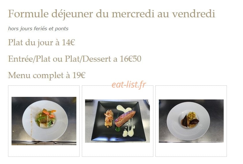 Carte et menu de Poisson d'avril à Gruissan — Les formules dejeuner
