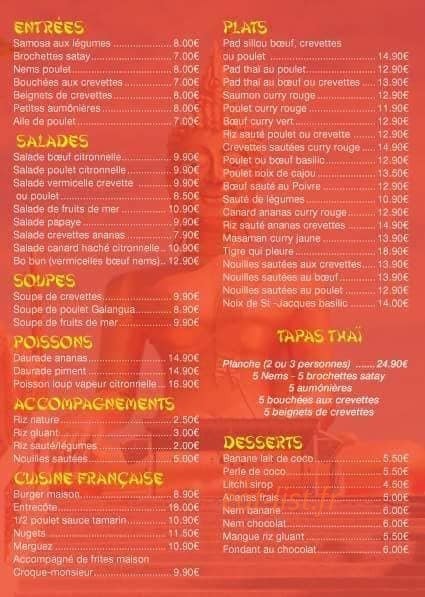 Thaï food — carte page 2