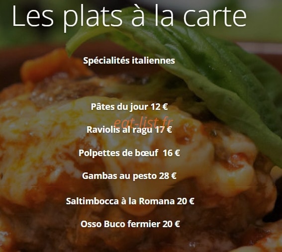 restaurant Le Refuge — carte page 2