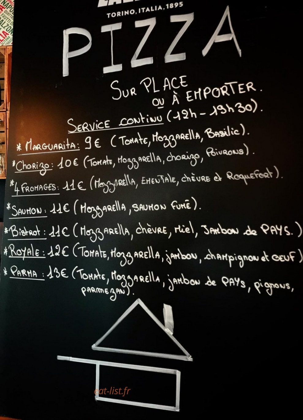Le Bistrot — carte page 1