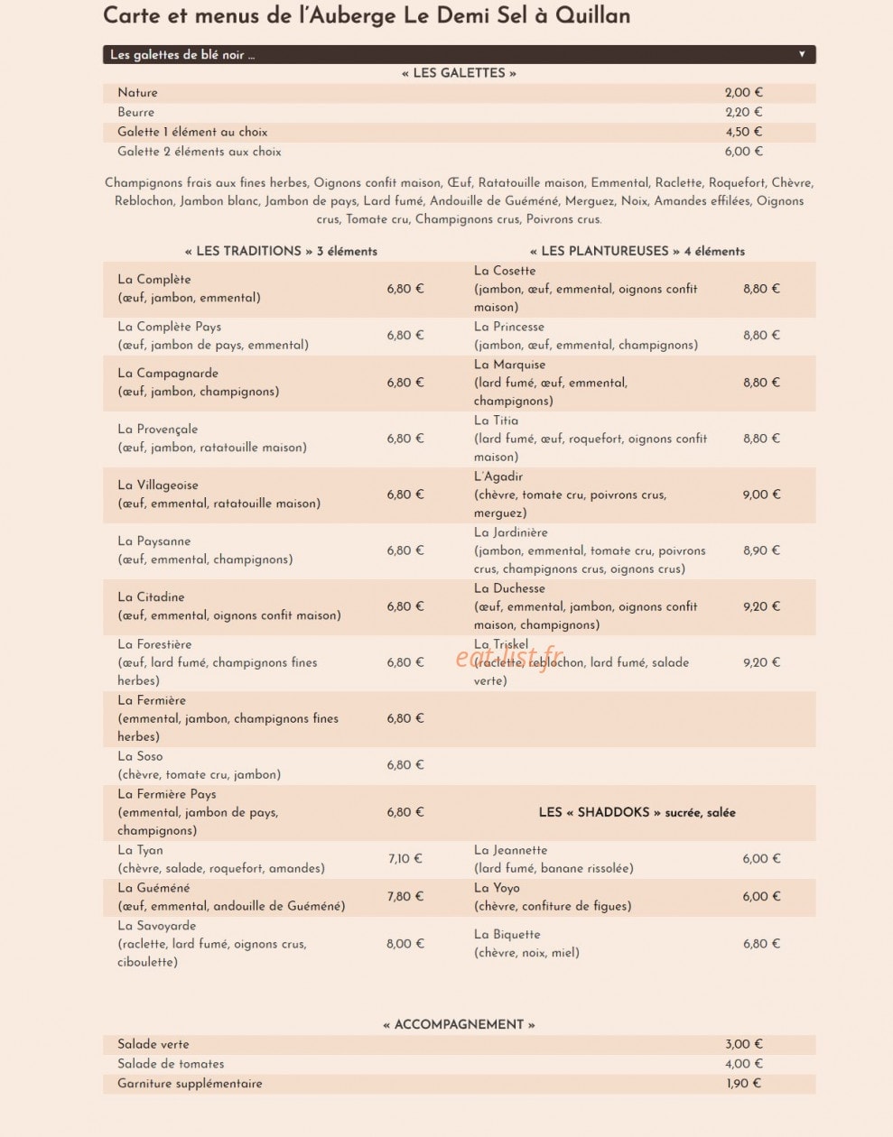 Le demi-sel — carte page 1