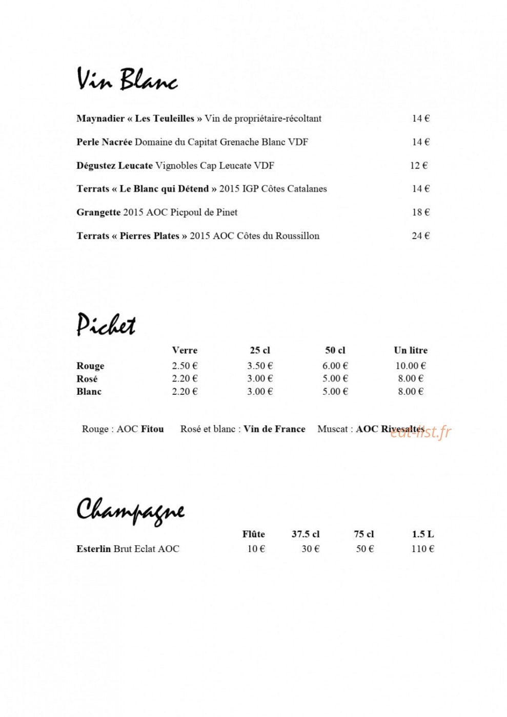 Chez Nous — carte page 6