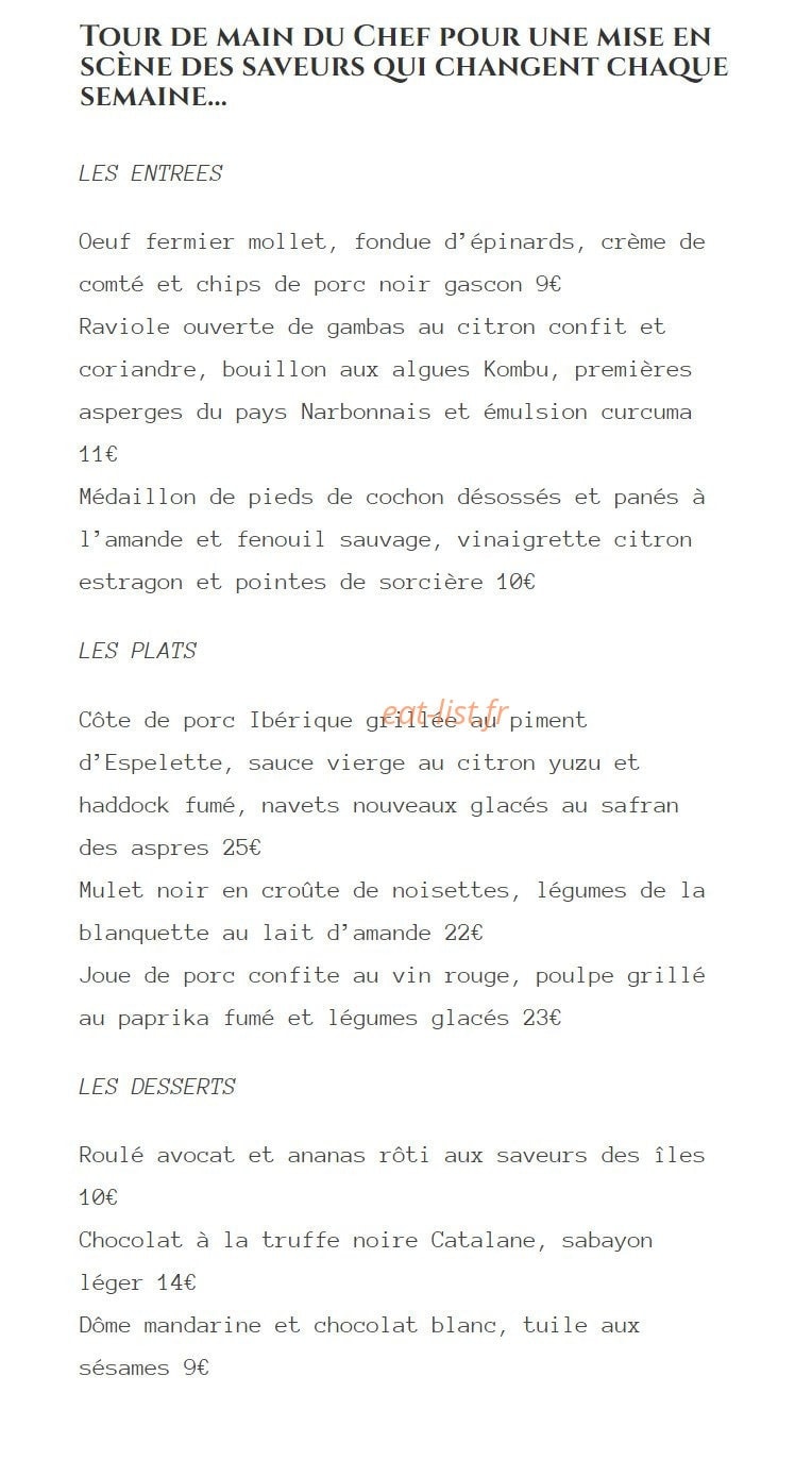 Le Toit Vert — carte page 1