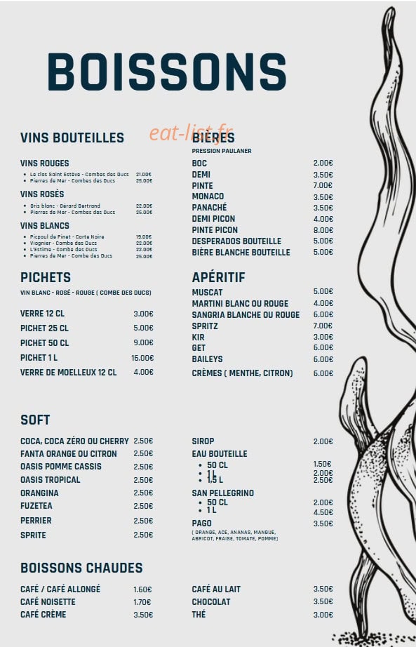 Chez Henri — carte page 2
