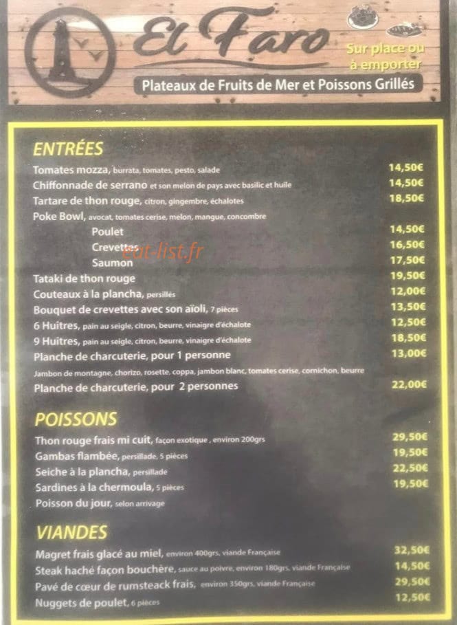 El Faro — carte page 1