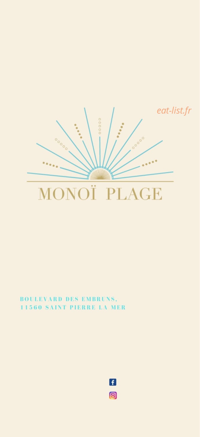 Le Monoï Plage — carte page 6