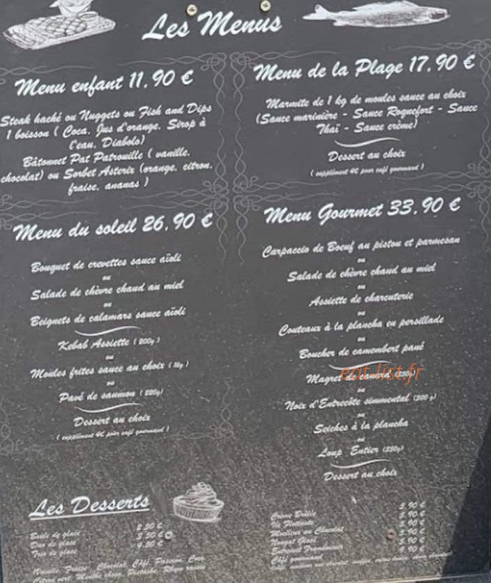 Le Playa — carte page 2