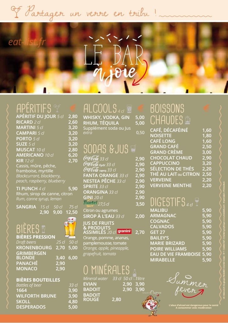 Restaurant La Grande Cosse — carte page 6