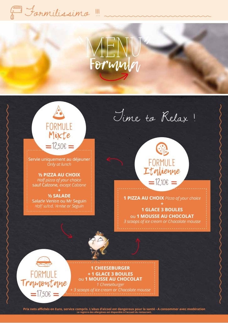 Restaurant La Grande Cosse — carte page 4