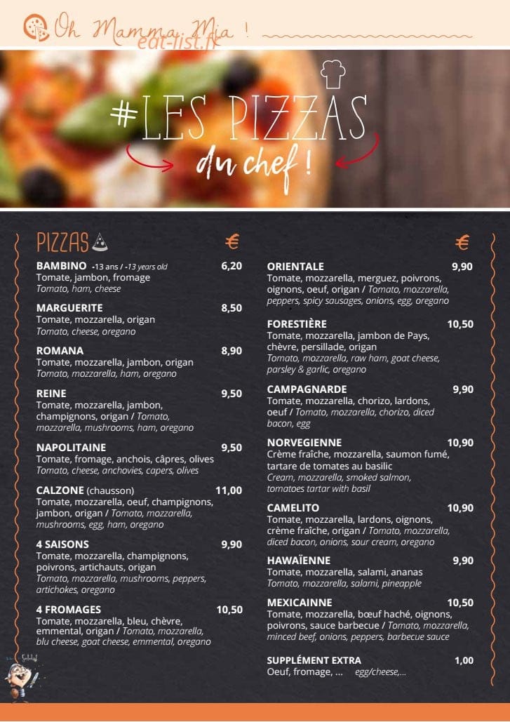 Restaurant La Grande Cosse — carte page 3