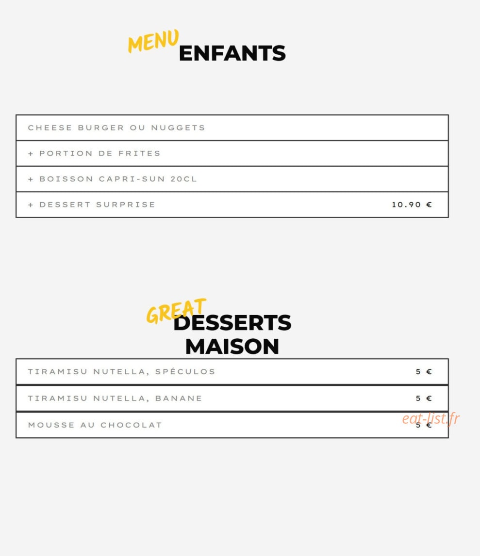 The Lounge Burger — carte page 4