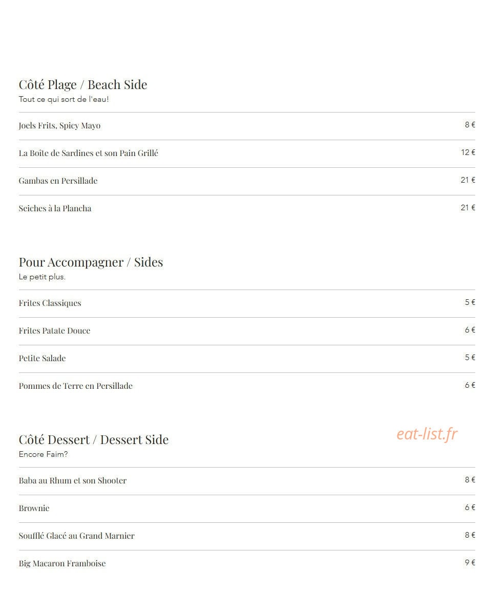 Bisou — carte page 2