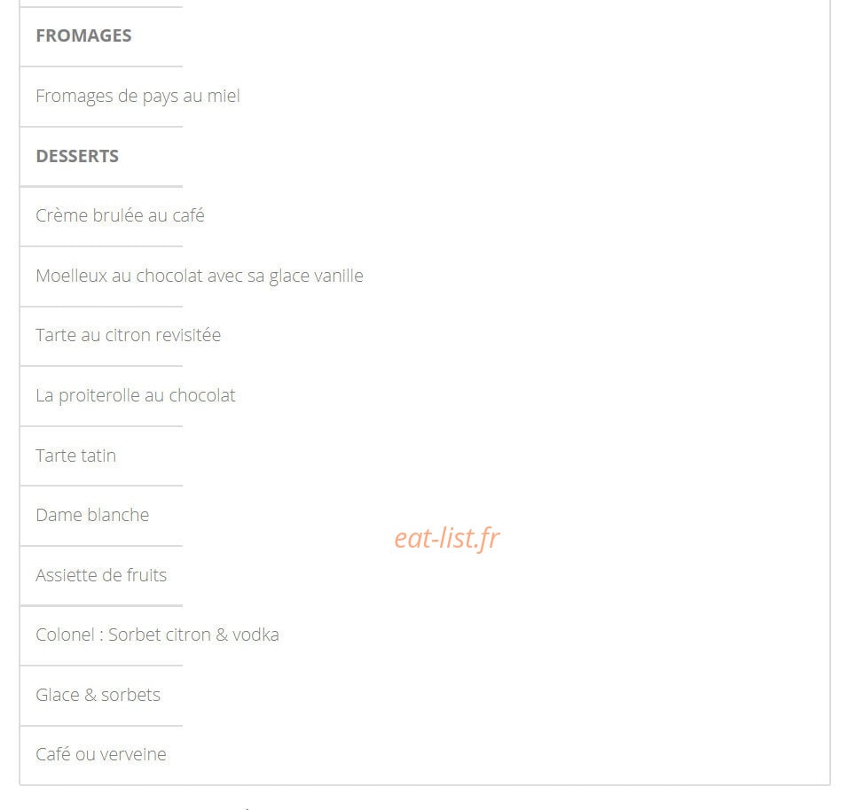 Restaurant du Château de Cavanac — carte page 2