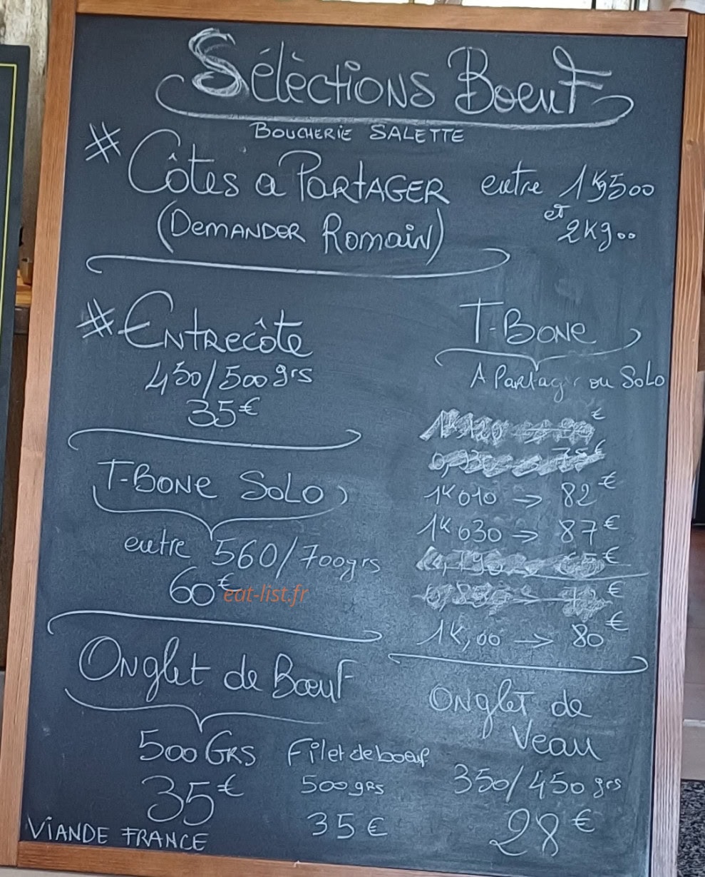 Restaurant Georges — carte page 1