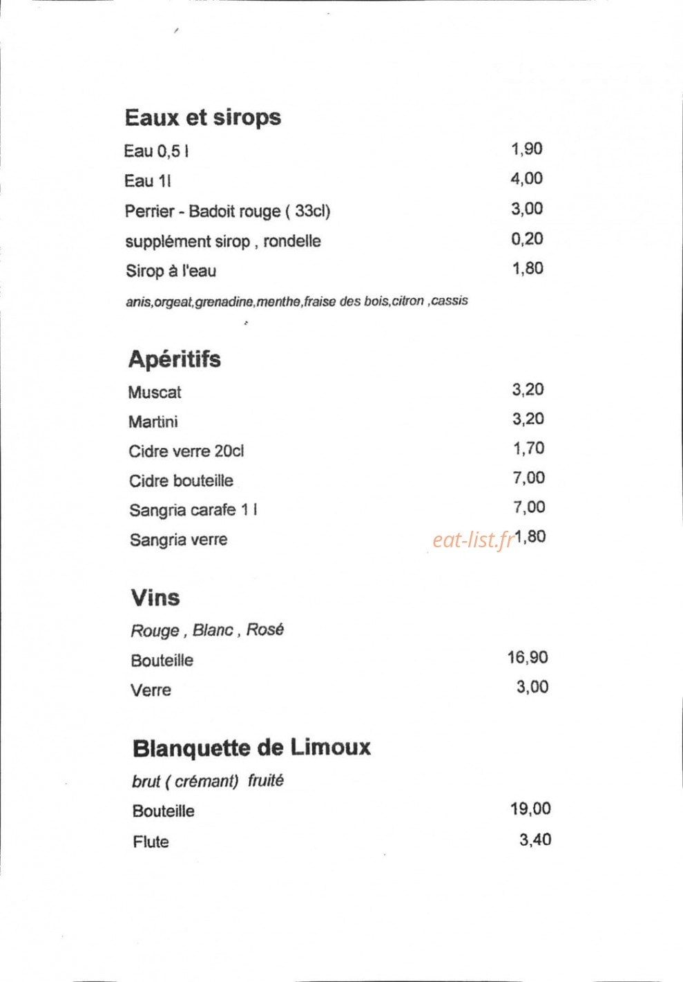 la buvette — carte page 5