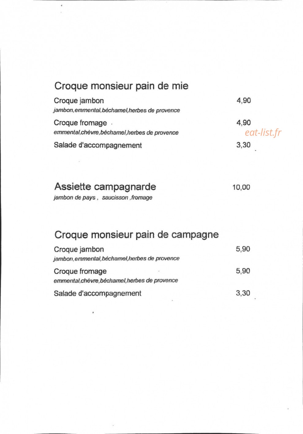la buvette — carte page 2