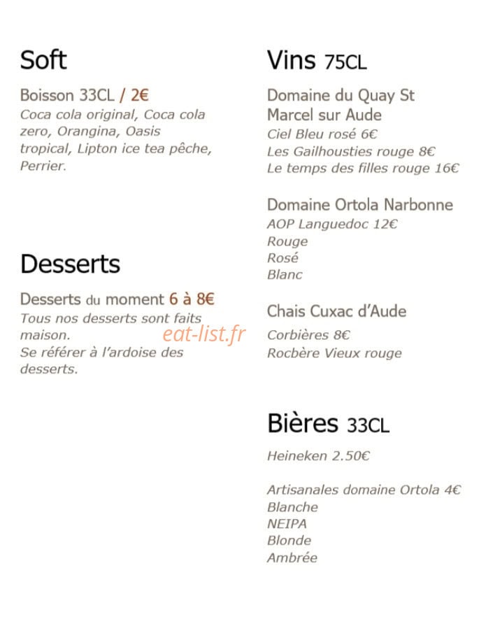 L'authentique pizza — carte page 3