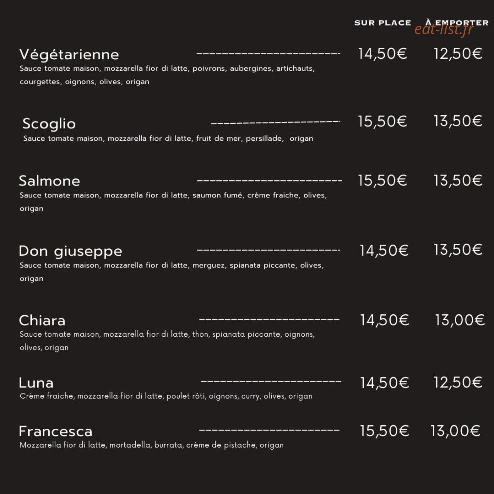 Pizzeria Sicilia — carte page 3