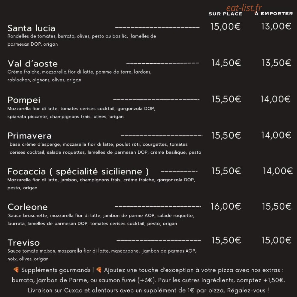 Pizzeria Sicilia — carte page 4