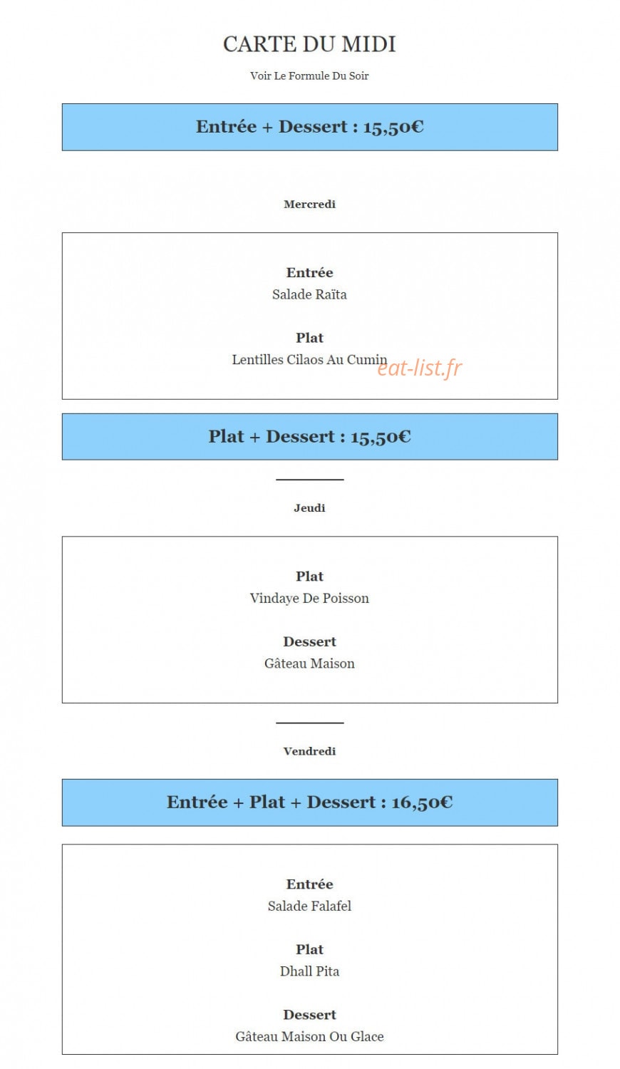 La Passerelle — carte page 1
