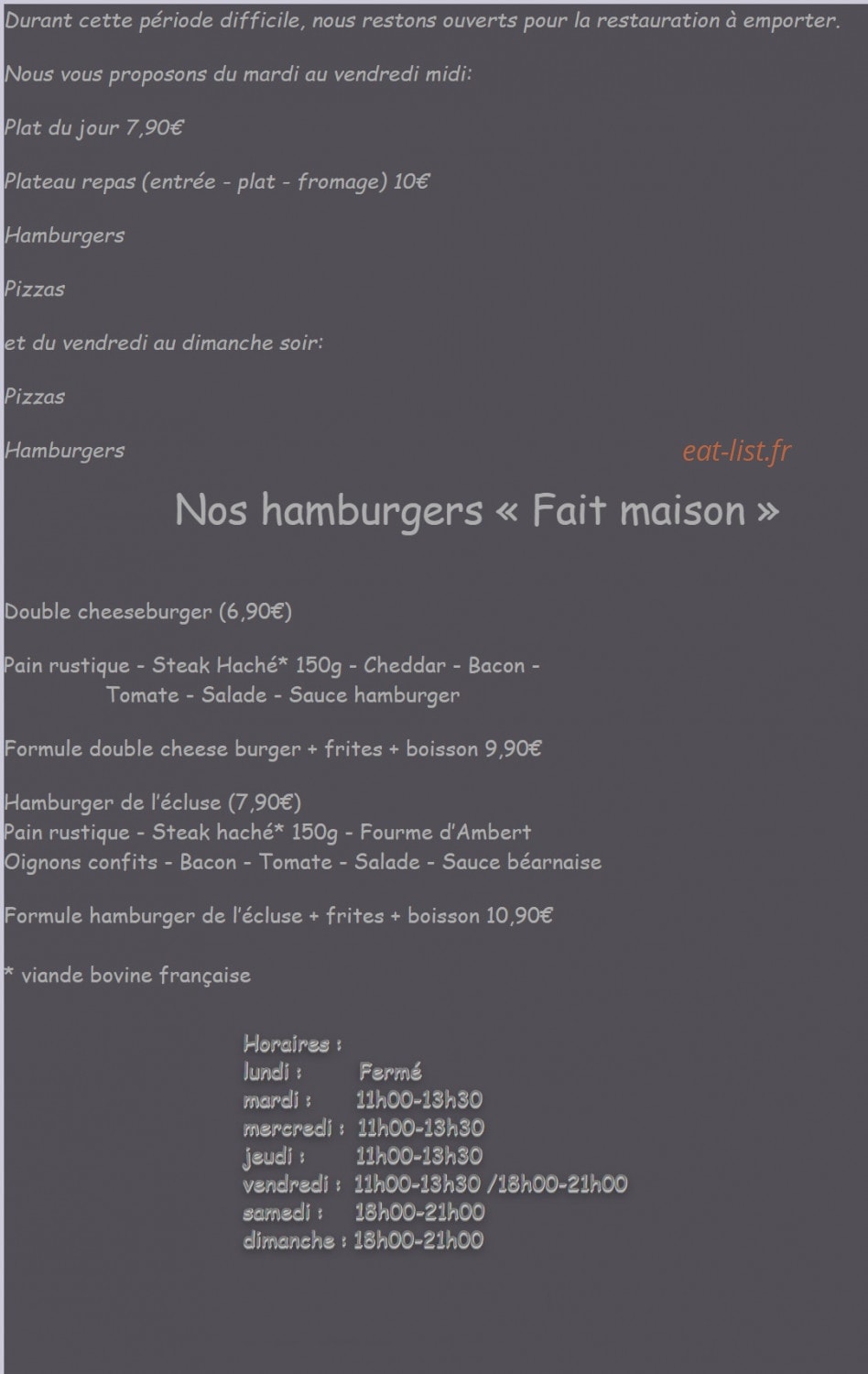 La table de l'écluse — carte page 2