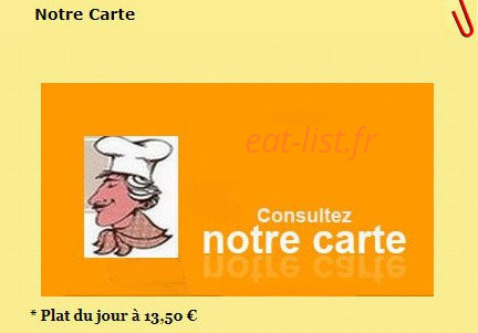 Carte et menu de Pizzeria chez Hervé dit "La Mouche" à Salleles d'Aude — exemple de plat du jour