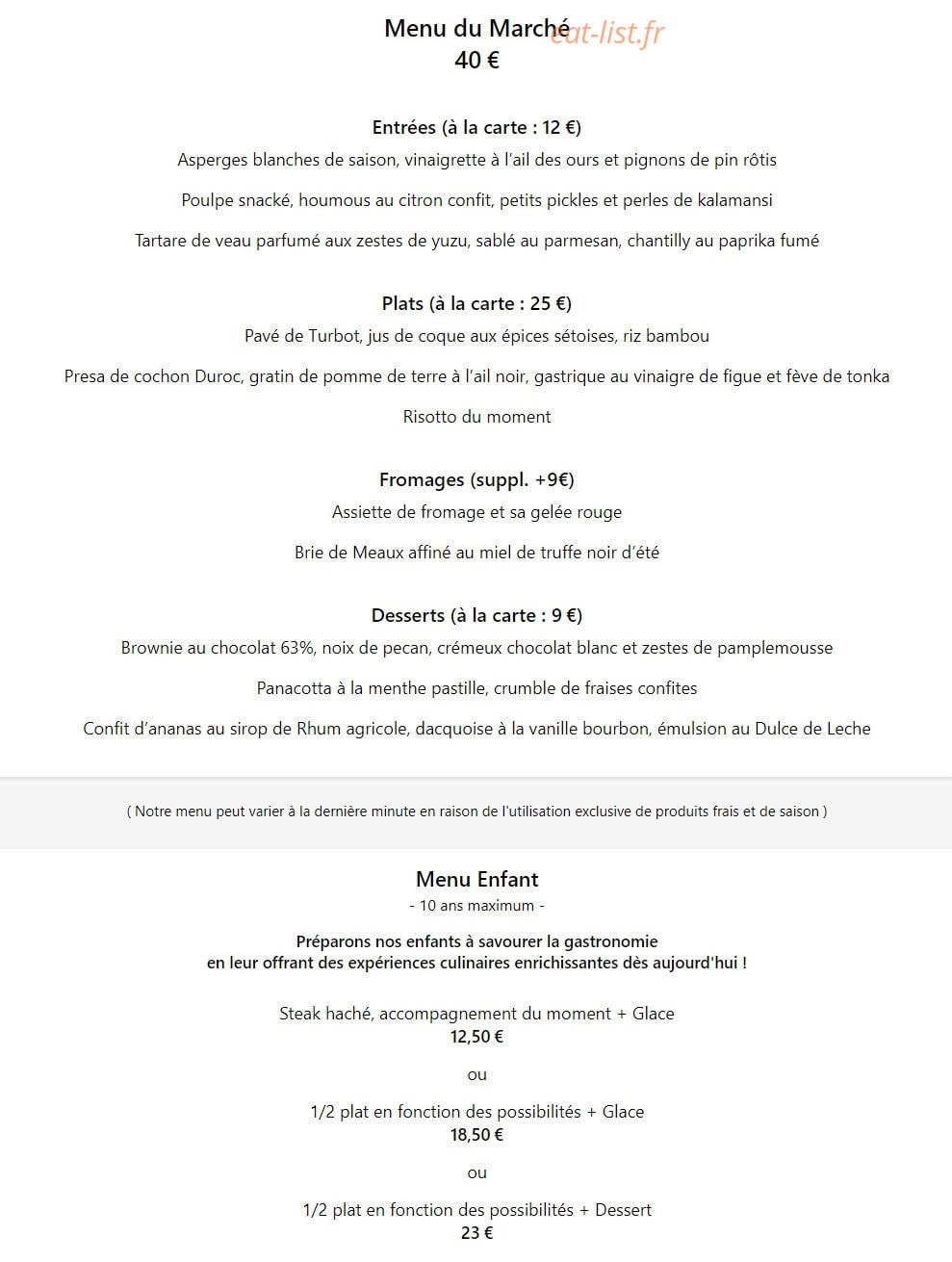La Bergerie — carte page 1