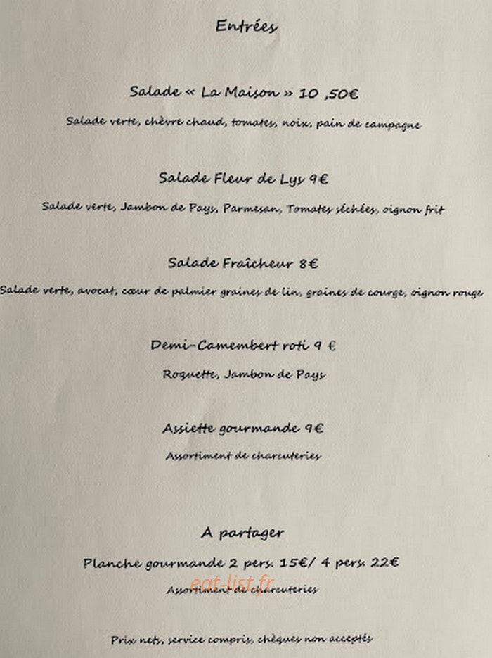 La Maison — carte page 1