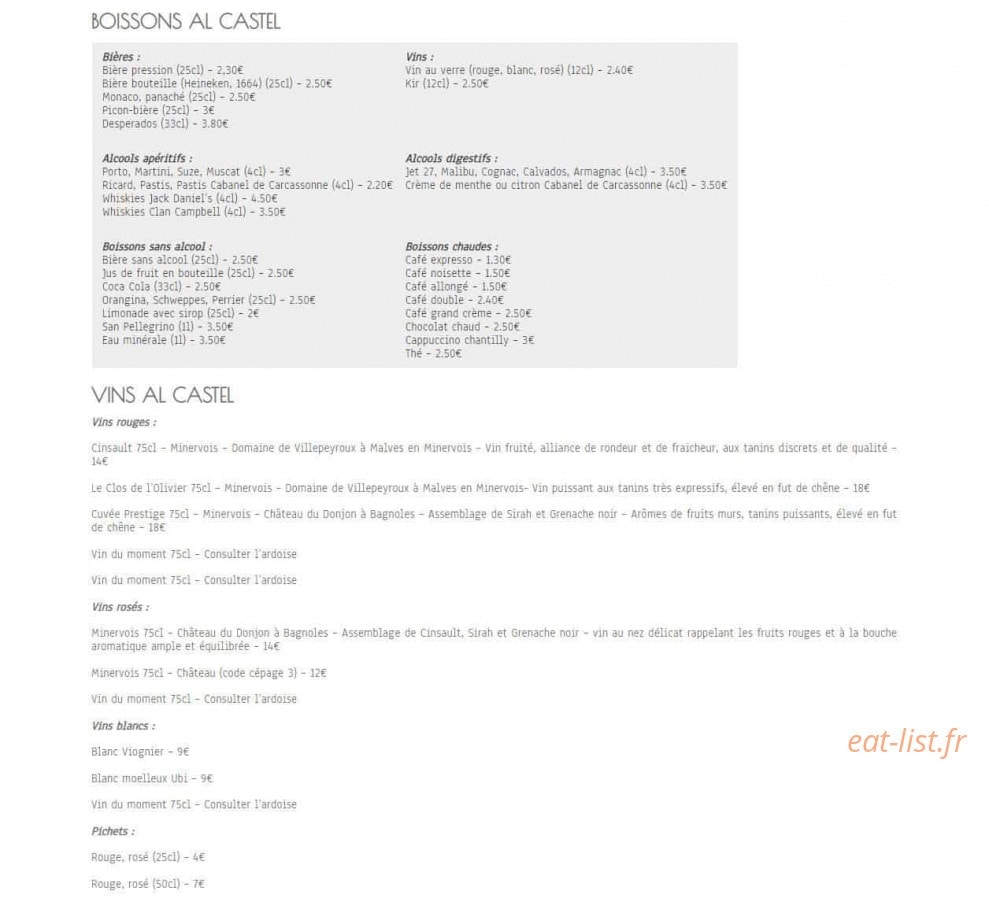 Al Castel — carte page 2
