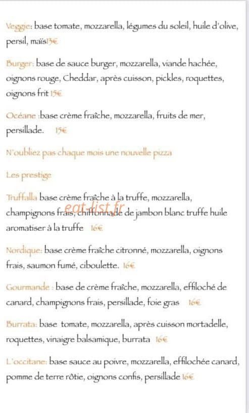 Villa Pizza — carte page 3