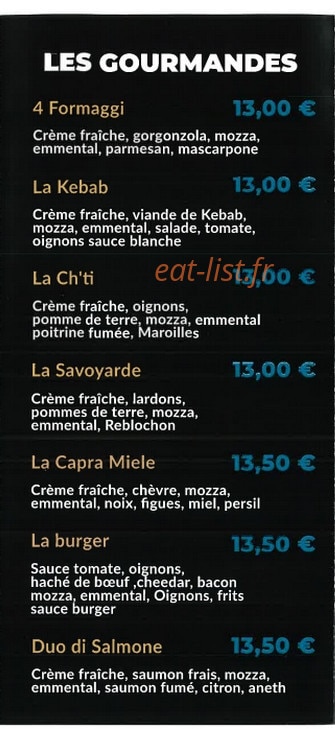 Bufala Pizza — carte page 3