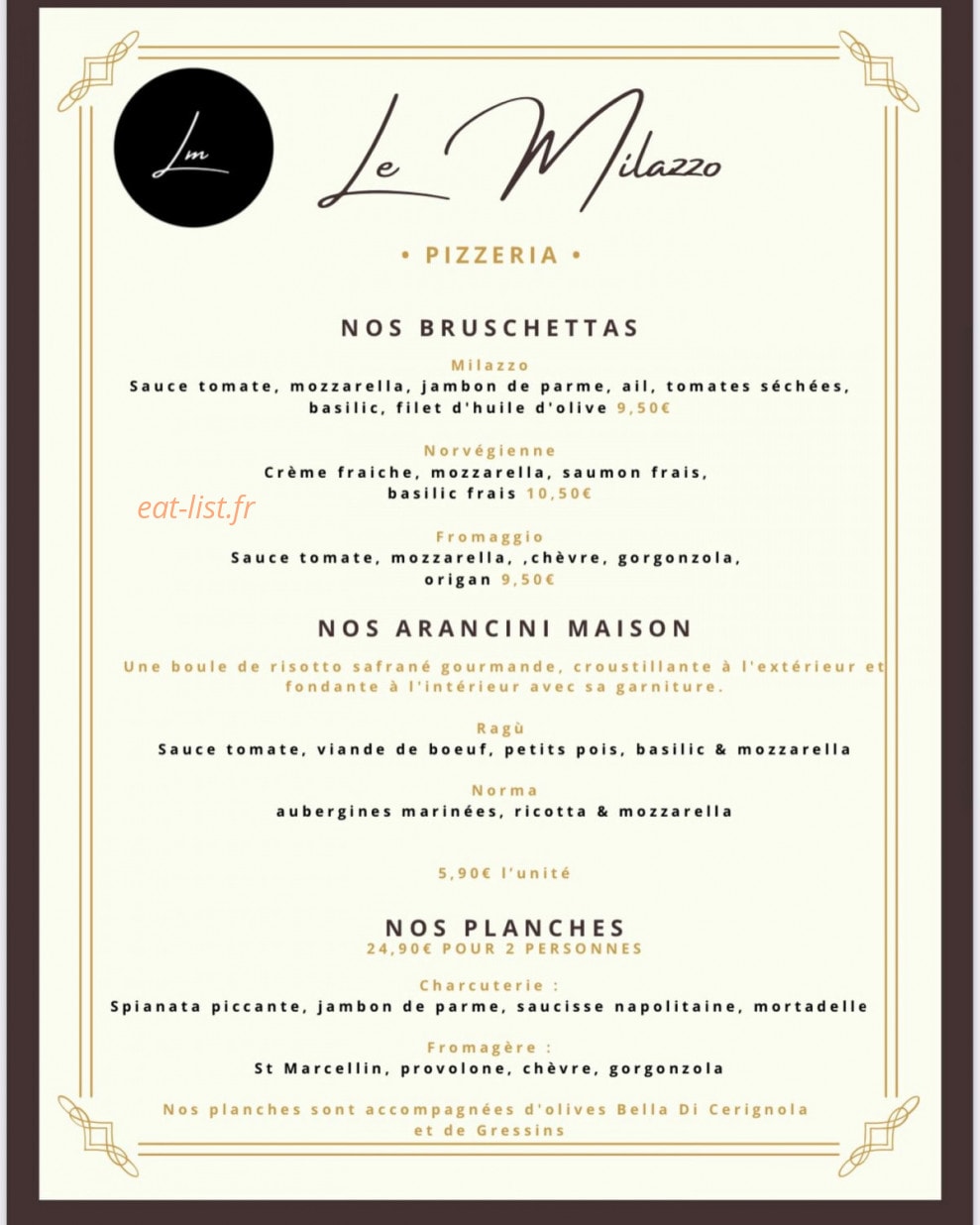 Le Milazzo — carte page 3