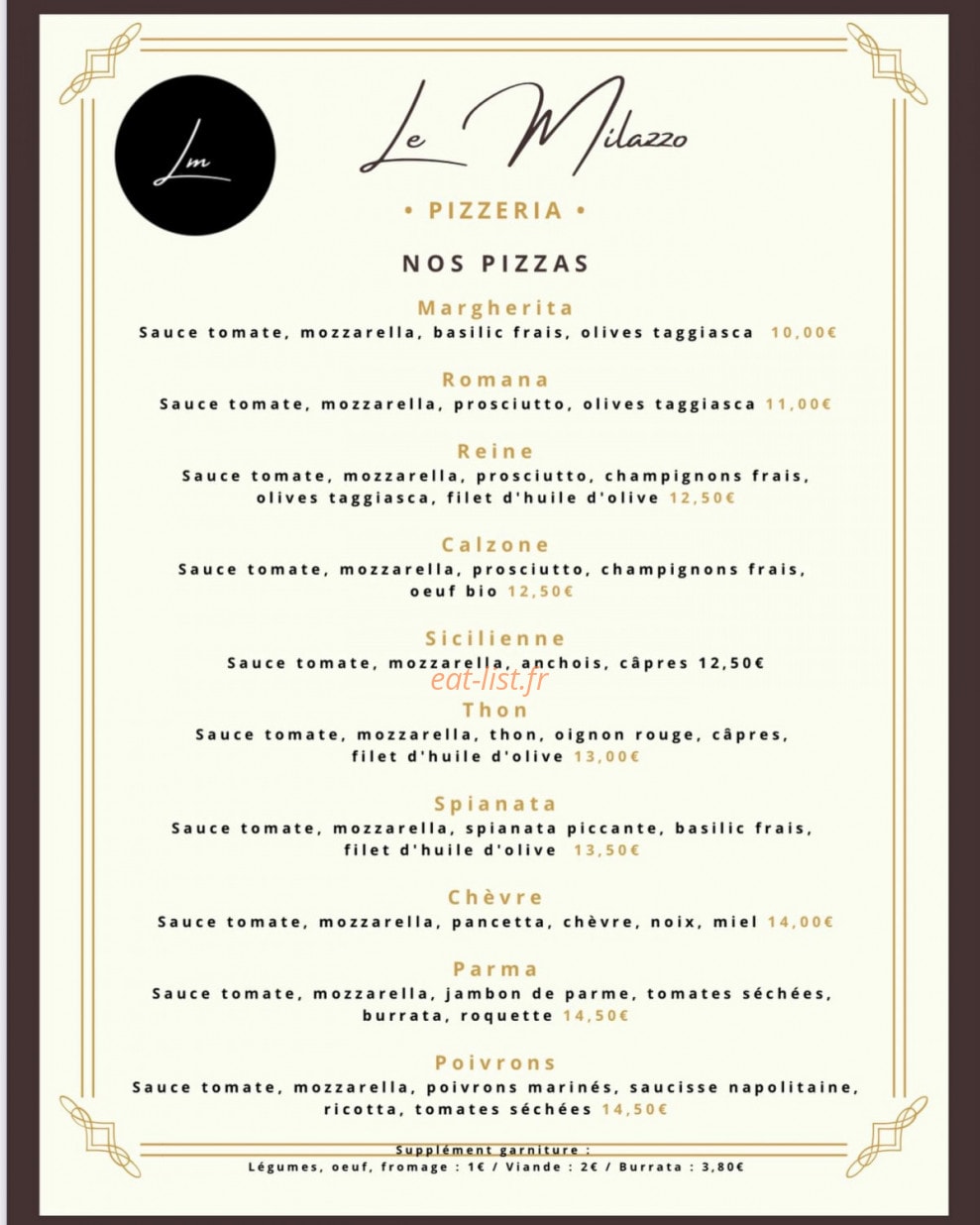 Le Milazzo — carte page 2