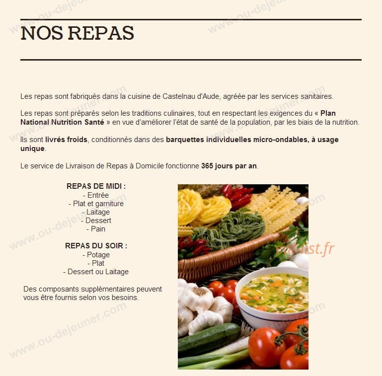 Bruni Traiteur — carte page 2
