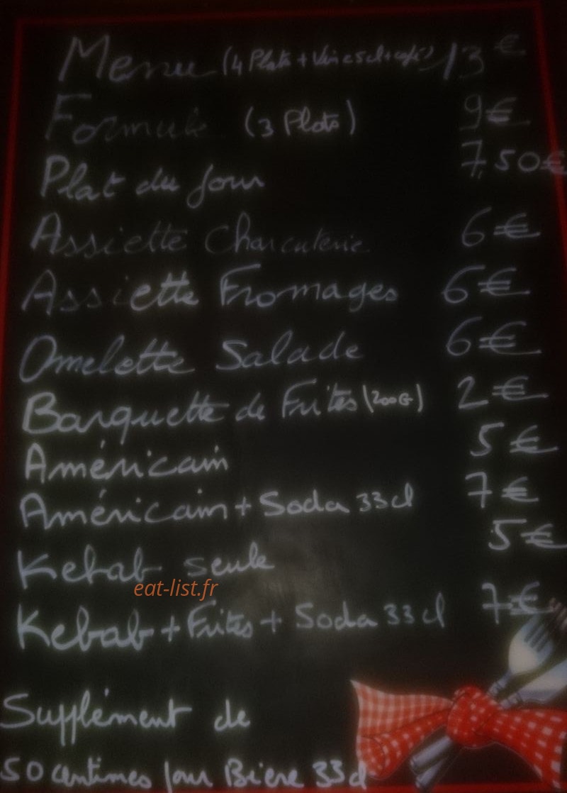 Le relais du Barry — carte page 2