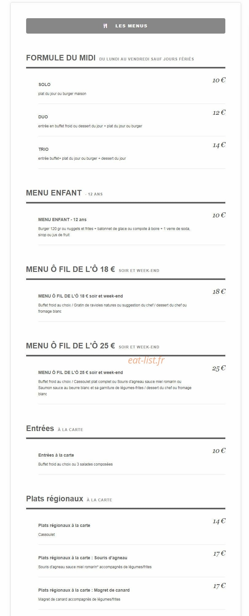 Ô fil de l'Ô — carte page 1