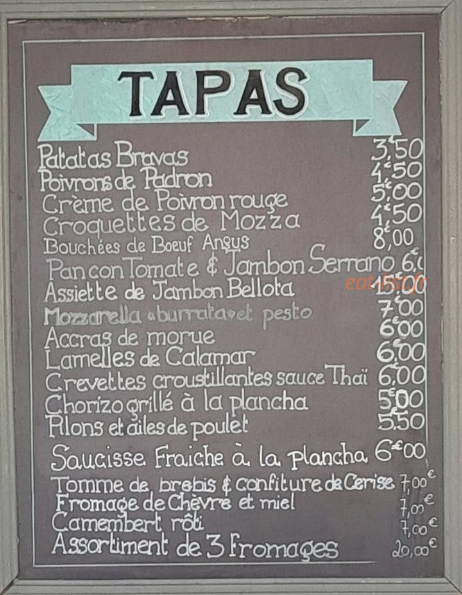 Les Vignes de Bacchus — carte page 1