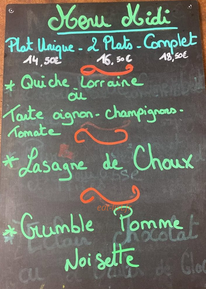 La Guinguette de villedubert — carte page 1