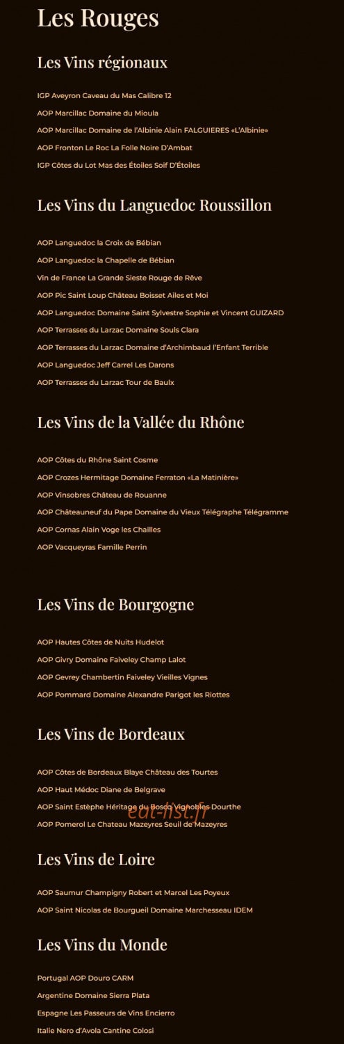 Bistrot Guinguette — carte page 3