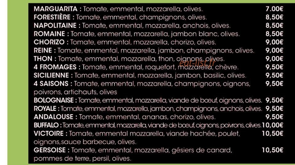 Boulangerie Victoire — carte page 2